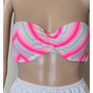 Victoria's Secret Strapless multicolor Bikini Swim Top size 36C